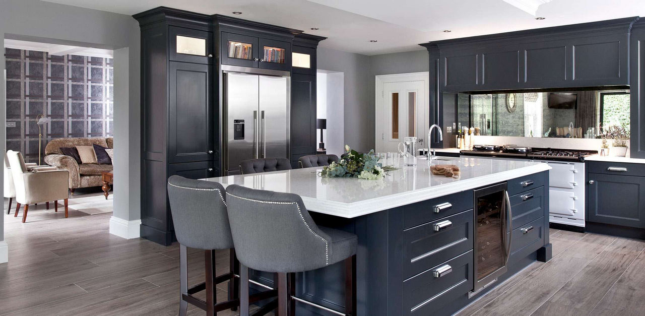 modern classic kitchen design-gray and white kitchen-black and white kitchen decor