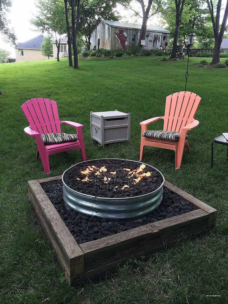 modern-ideas-Corrugated-Steel-Fire-Pit-Ring-outdoor fire pit ideas-backyard fire pit ideas