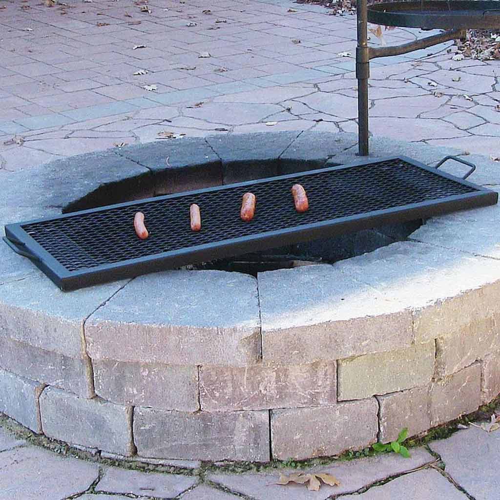 patio set with fire pit-nice-ideas-Fire-Pit-Cooking-Grates-Large-small-sausage