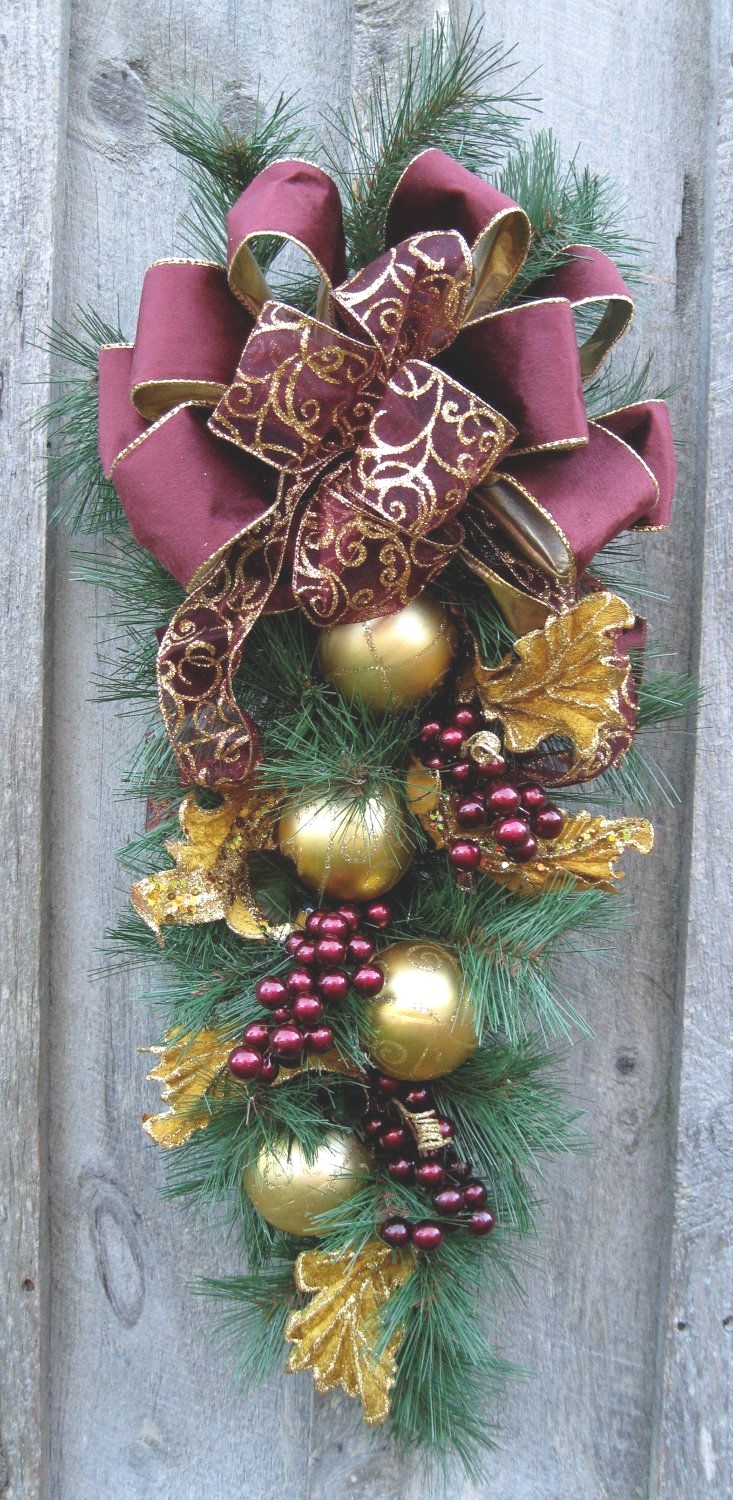 Christmas Swags For Doors | Big Front Doors Teardrop Wreath | Christmas Wreath Door Wreath ..
