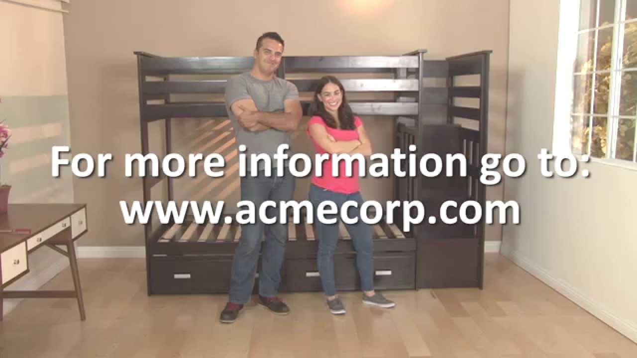 Allentown Twin Over Twin Bunk Bed Espresso | Bunk Beds : Twin Over Twin Bunk Bed With Slide allentown twin over ..