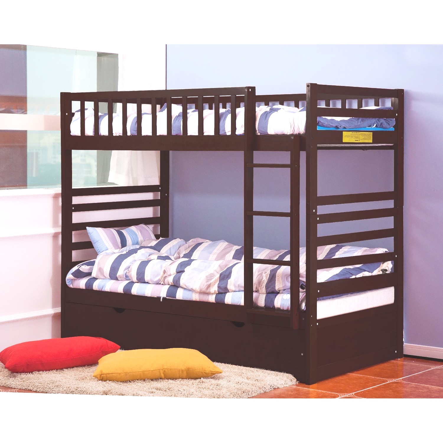 Allentown Twin Over Twin Bunk Bed Espresso | Bunk Beds : Twin Over Twin Bunk Bed With Slide allentown twin over ..