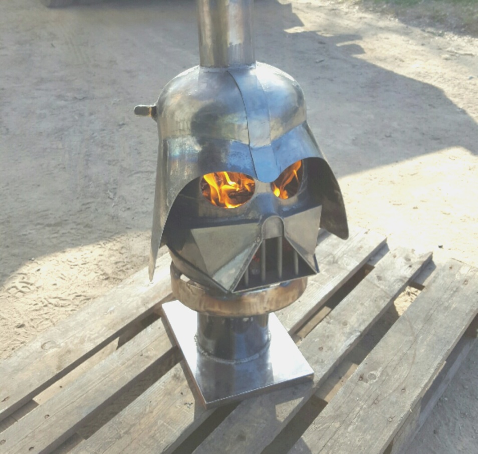 darth vader fire pit | DIY Darth Vader Terrassenofen | rocket stove grill | Pinterest ..