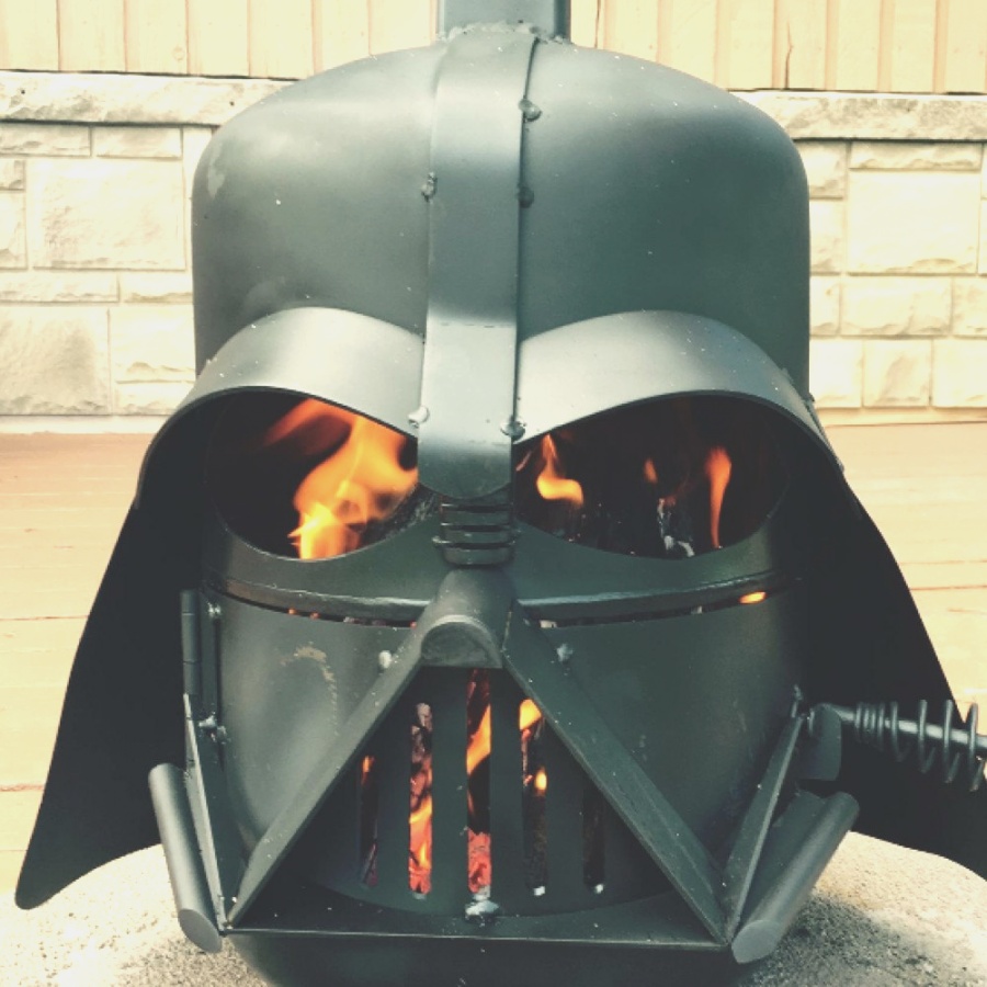 darth vader fire pit | Custom metal art fire pits by CalgaryCreativeWork on Etsy | darth vader fire pit