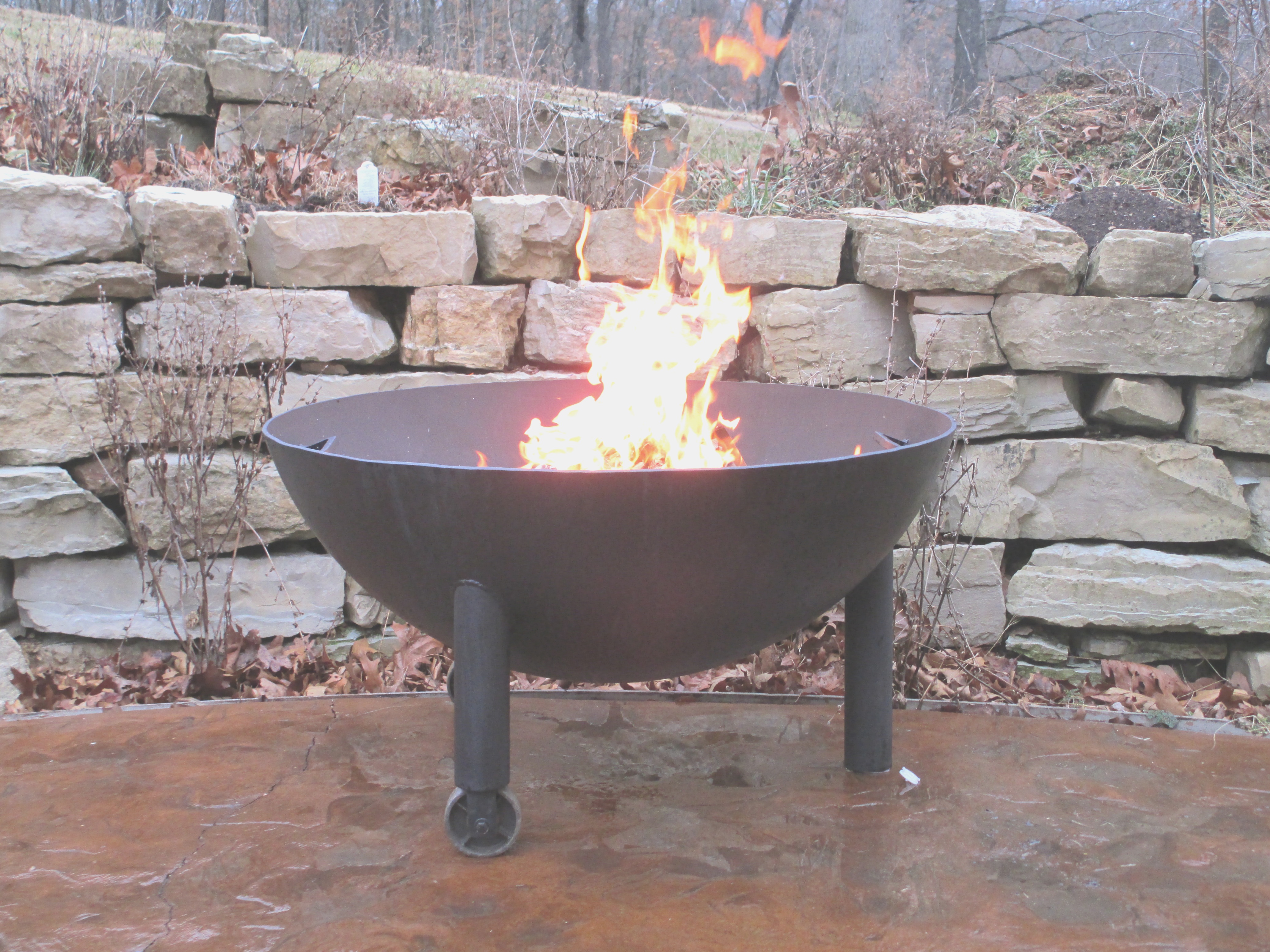 propane tank fire pit | Fire Pit Made From Propane Tank Far-fetched Iron Hollow Metals ..