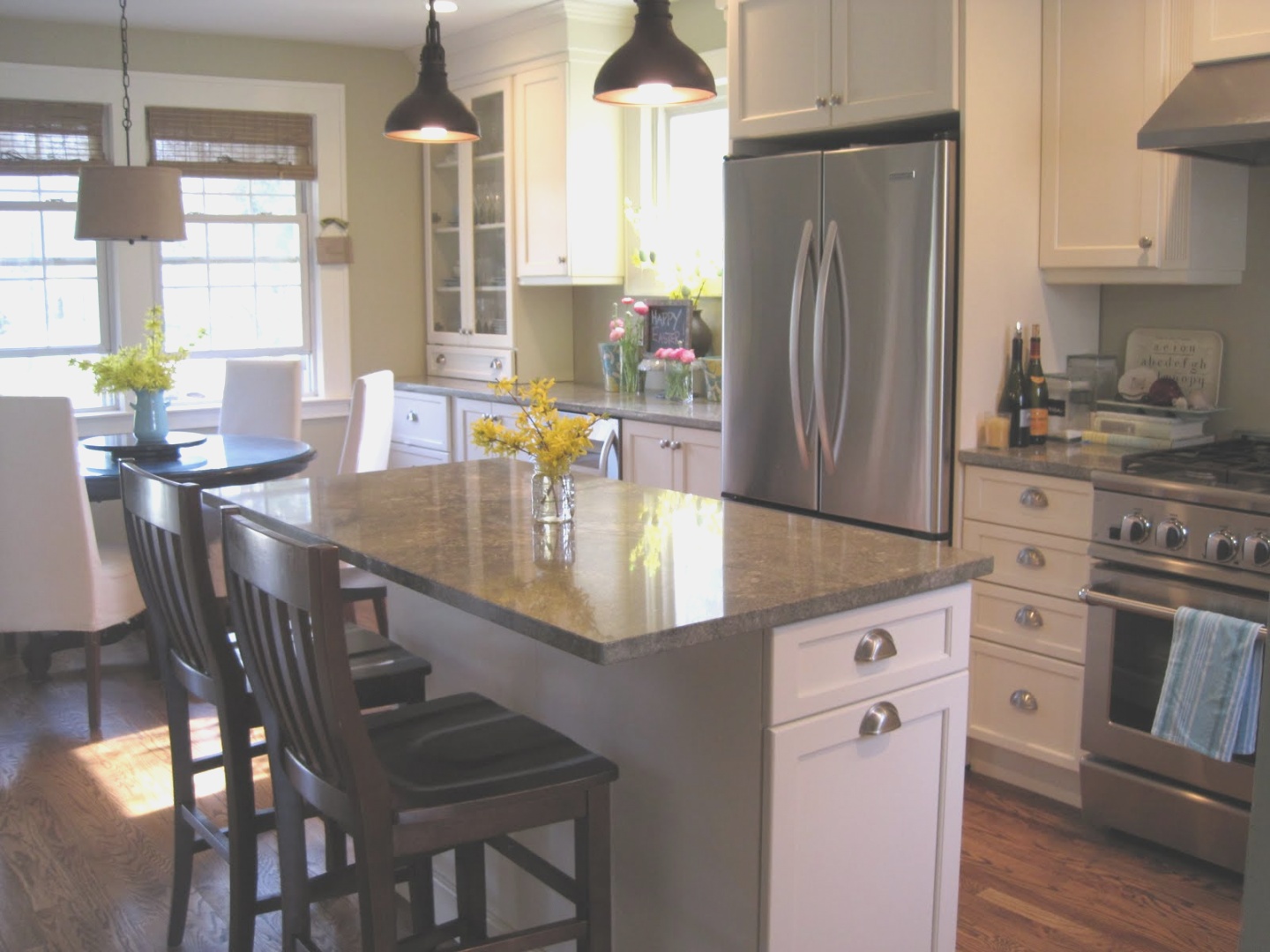 Small kitchen island with seating