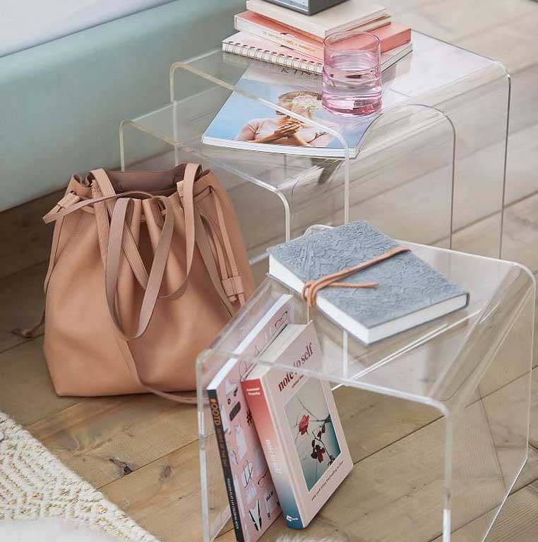 Stylish and Unique, Everything You Need to Know About Lucite Nesting Tables