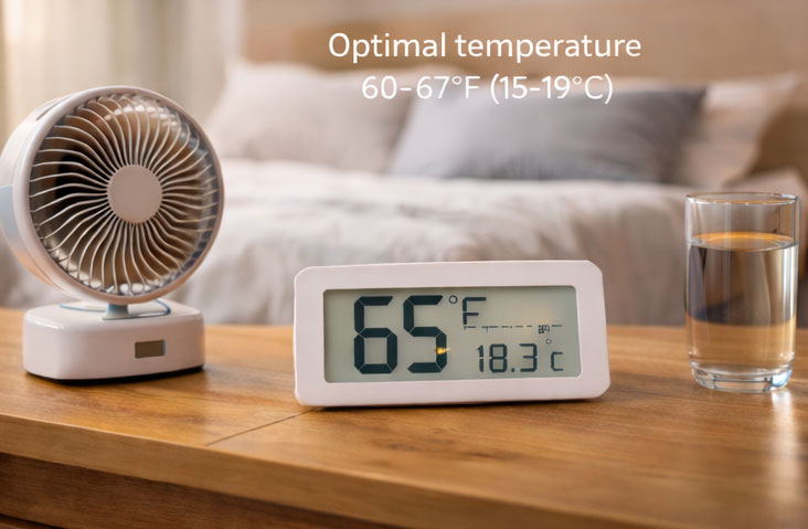 Ideal bedroom temperature and airflow for better sleep comfort
