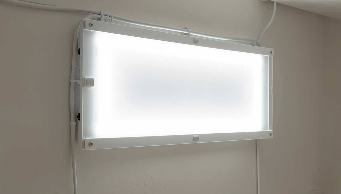 diy fake window light box using led panels and frosted acrylic for soft natural light effect