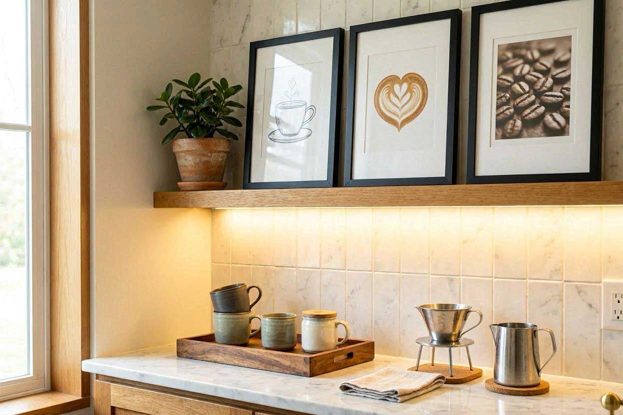 Cozy Corner Coffee Nook Cozy coffee nook decorating ideas