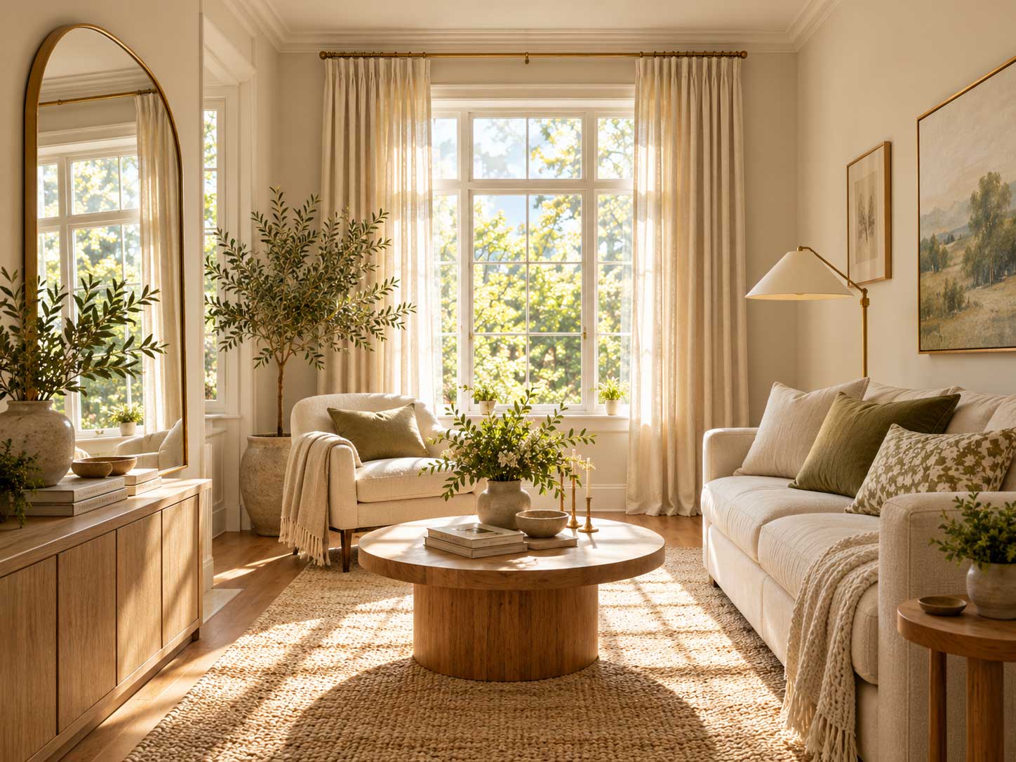 Comparison of bulky and slim curtain hardware styles for compact room interiors